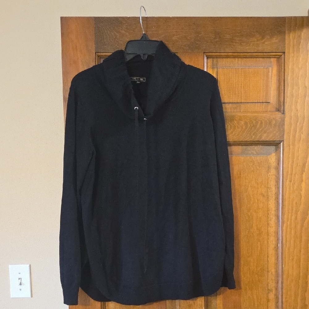 Black Cowl Neck Sweater